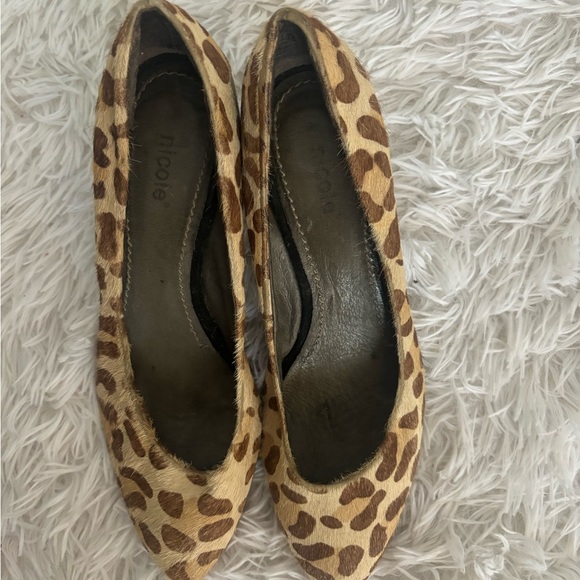Nicole Shoes - Nicole Brown and Tan Leopard Print Flats